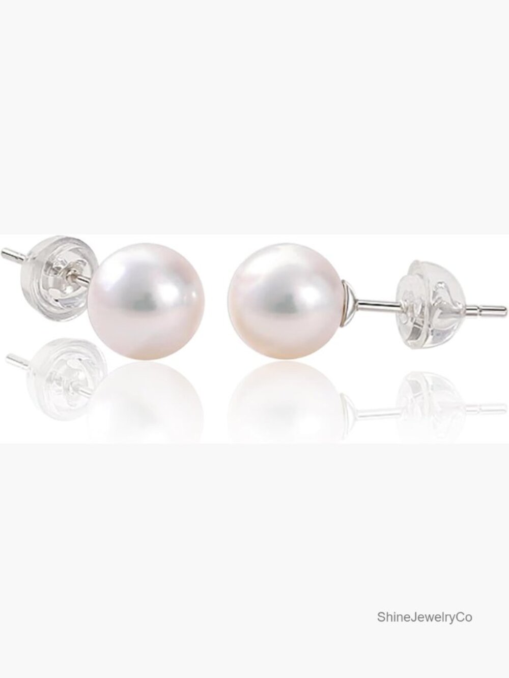 AAAA Freshwater Pearl Stud Earrings Sterling Silver Hypoallergenic Gift